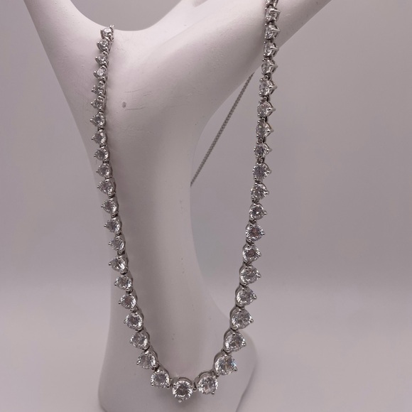 Michael Kors Crystal Necklace. 
925 Sterling Silver. - Picture 1 of 6